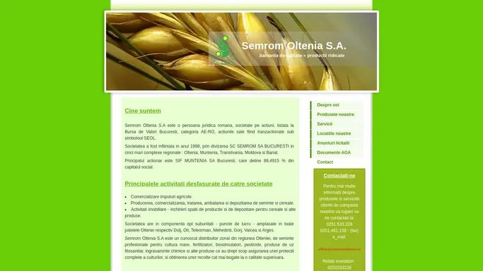 Semrom Oltenia S.A. - Seminte cereale, ingrasaminte, pesticide