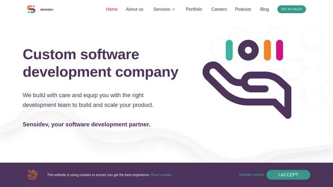 Custom software development company - Sensidev