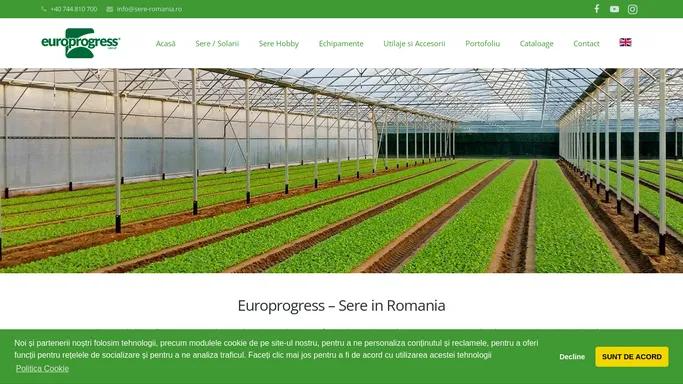 Europrogress Romania | Sere Profesionale | Solarii | Echipamente