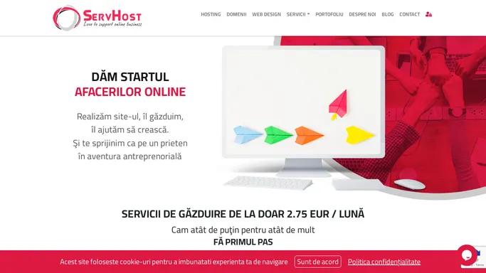 Hosting si web design pentru site-uri WordPress si custom | ServHost