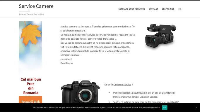 service camere foto video profesionale si semiprofesionale