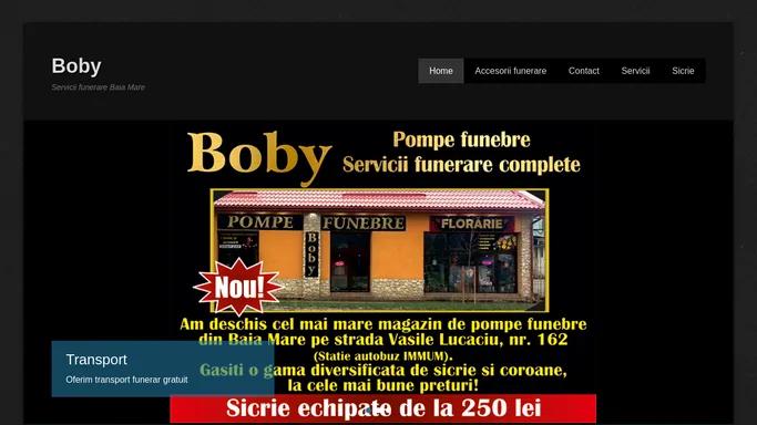 Boby | Servicii funerare Baia Mare