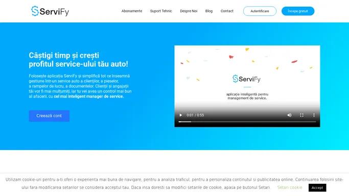 ServiFy - Creste-ti afacerea cu cel mai inteligent manager de service.