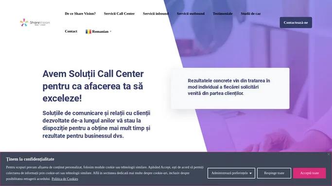 Servicii Call Center Bucuresti | Suport clienti | Sharevision