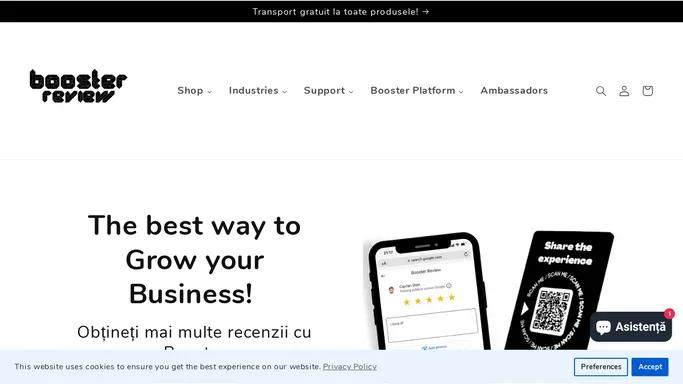 Booster - Solutii Inovatoare: sistem de recenzie si recenzii pozitive