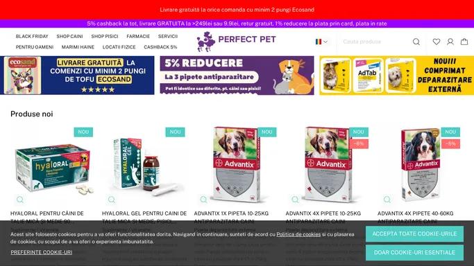 Perfect Pet Shop - Haine fancy si mancare bio pentru catei si pisici