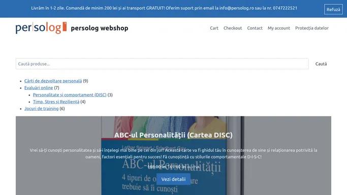 Webshop - persolog webshop