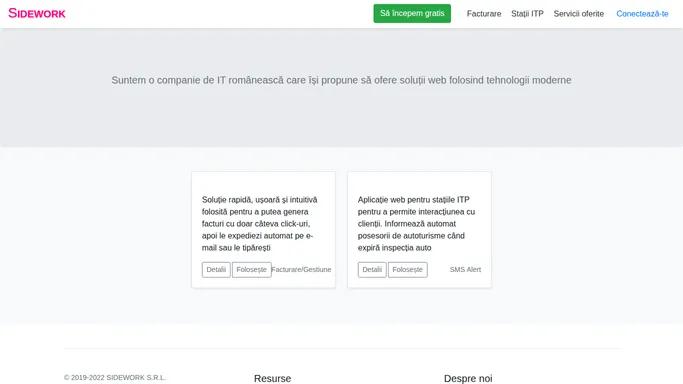 Sidework - Programul de facturare online