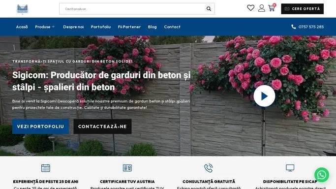 Producator de garduri din beton si stalpi spalieri - Sigicom