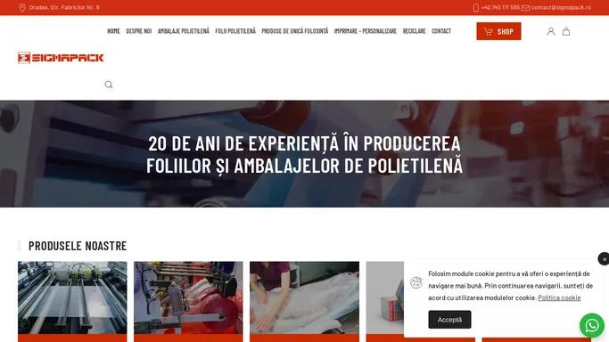 Sigmapack - producator de folie si ambalaje din polietilena.