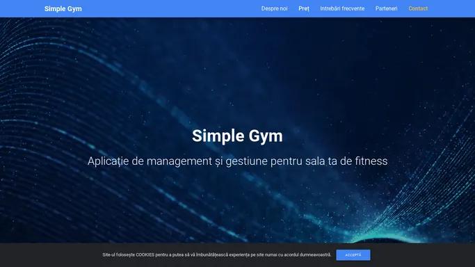 Aplicatie de management si gestiune pentru sala ta de fitness