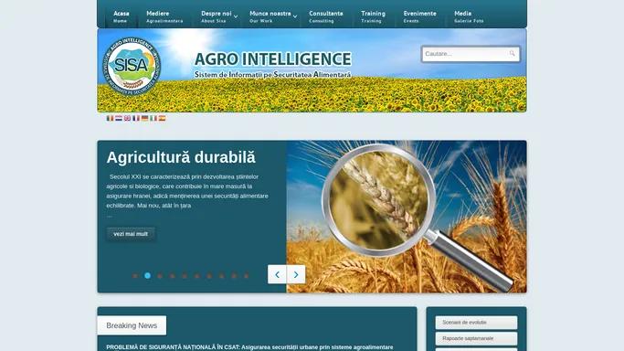 Acasa - SISA.ro | AgroIntelligence SISA - Sistem de Informatii pe Securitatea Alimentara