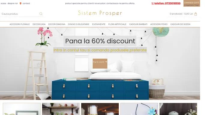 Sistem prosper - Magazin b2b decoratiuni interioare