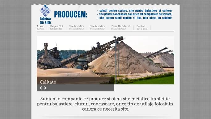 Site balastiera, site metalice, site ciur - Fabrica de site