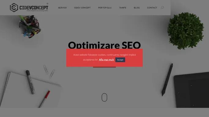 Site prezentare firma - Creare site - Web design - Cidev Concept
