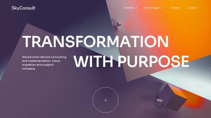 Transformation with purpose | SkyConsult Homepage