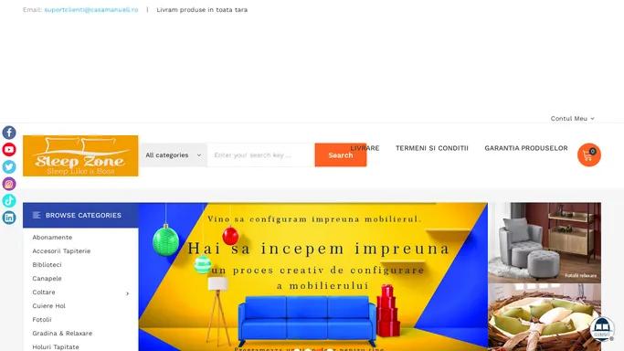 Mobila, decoratiuni, saltele, somiere si tapiterie. Mobilier home, office, hotel&more