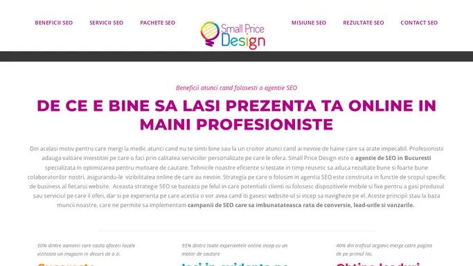 Small Price Design SRL | Agentie SEO & PPC | SEO Bucuresti