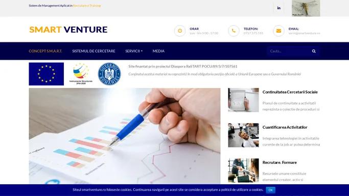 Smart Venture – Cercetare dezvoltare stiinte social umaniste