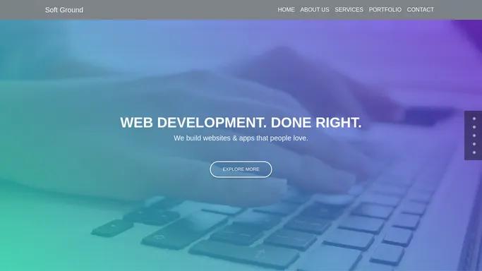 Soft Ground | Web Development | Hosting | Mobile Apps