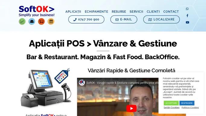 - SoftOK> Aplicatii POS> Vanzare & Gestiune - Restaurant & Magazin Home