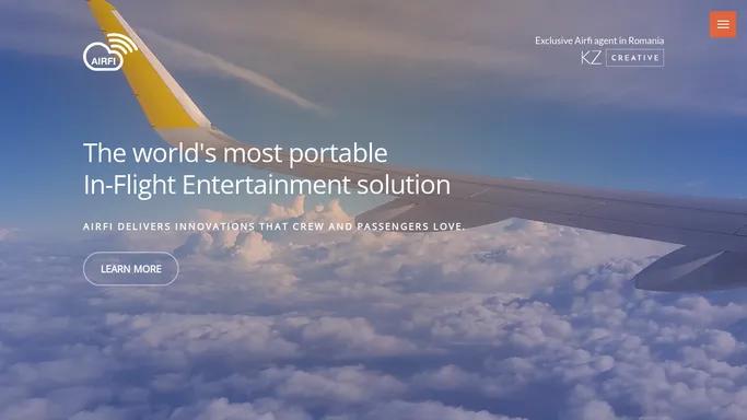 Airfi | The world's most portable In-Flight Entertainment solution