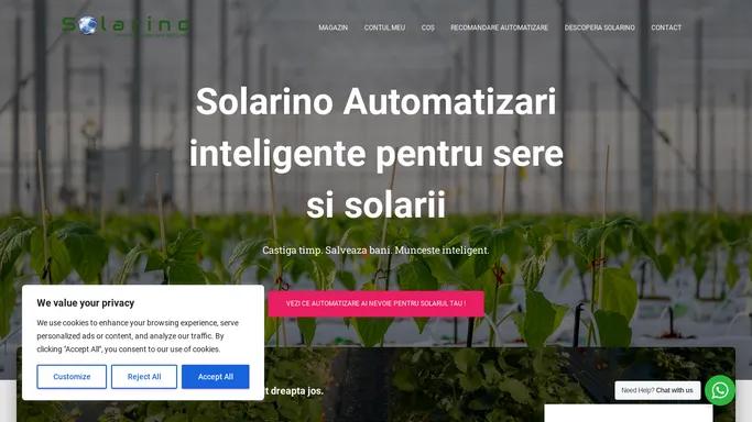 Automatizari inteligente pentru sere si solarii