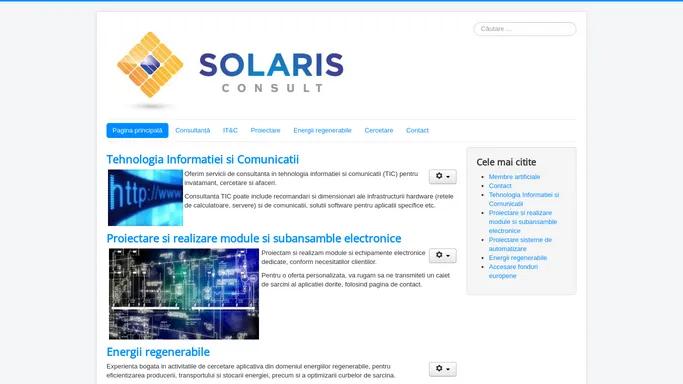 Solaris Consult - Pagina principala