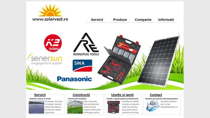 Solarvest - Sisteme solare si hale metalice