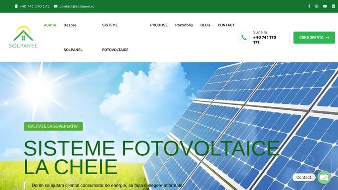 SISTEME FOTOVOLTAICE - PANOURI SOLARE - Solpanel