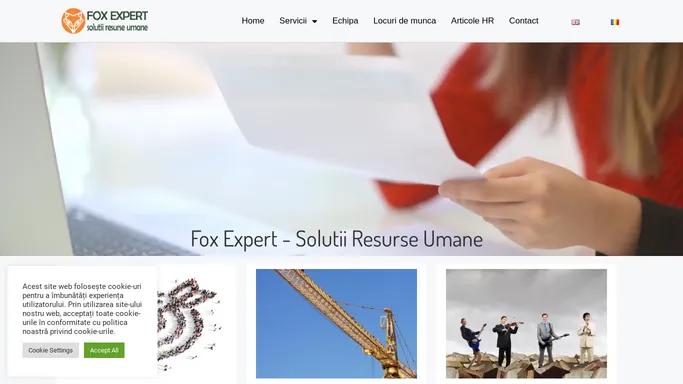 Fox Expert - agentie resurse umane si recrutare forta de munca