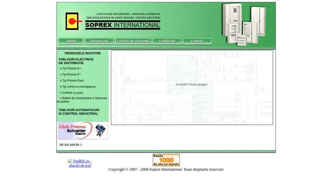 Soprex International- tablouri electrice, tablouri automatizari, tablou electric de distributie