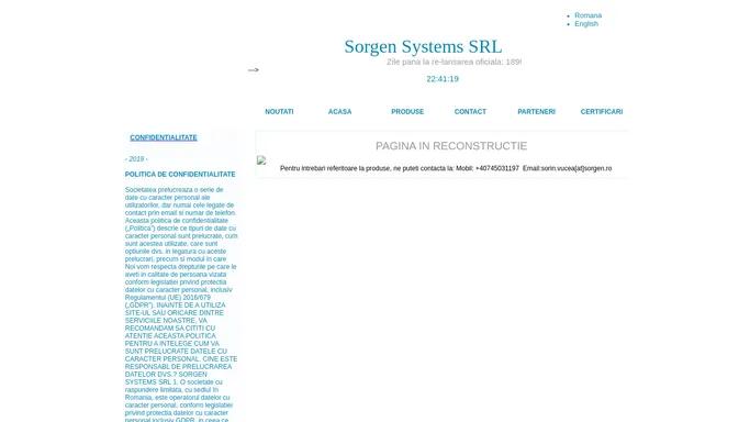 SORGEN SYSTEMS SRL - Aparatura pentru masuratori analitice in industrie!