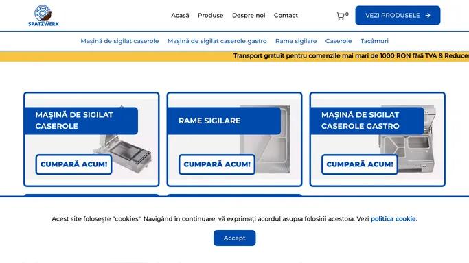 Unic producator de masini de sigilat caserole | SPATZWERK