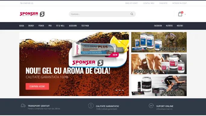 Suplimente Nutritive Sponser - Magazin online produse nutritie sportiva