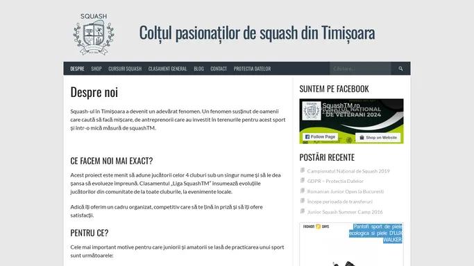 squashTM.ro – Coltul pasionatilor de squash din Timisoara