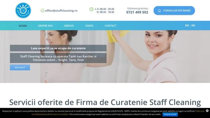 Firma de Curatenie Bucuresti - Staff Cleaning