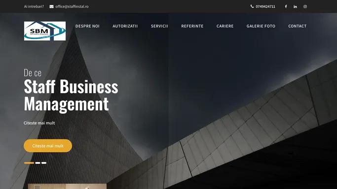 Home - STAFF BUSINESS MANAGEMENT