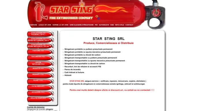 Stingatoare de incendiu, service stingatoare, pichete, cutii hidrant, furtune PSI, teava refulare, extinctoare incendiu Star Sting