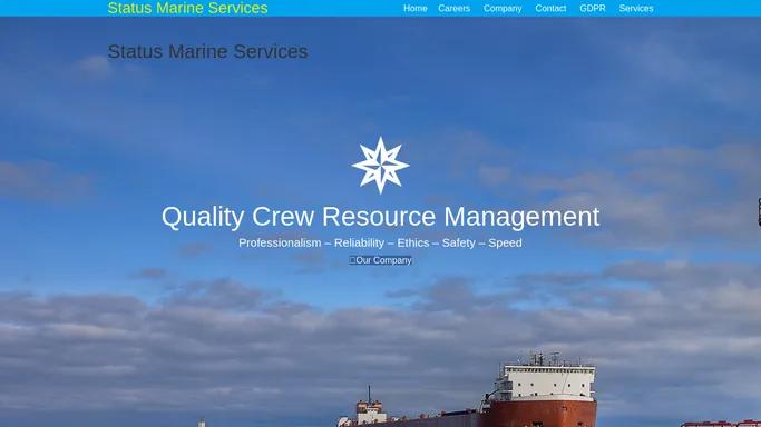 Status Marine Services – Crew Management Services