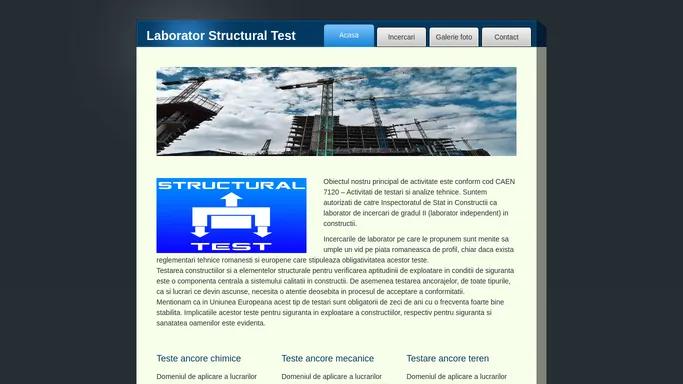 Laborator Structural Test