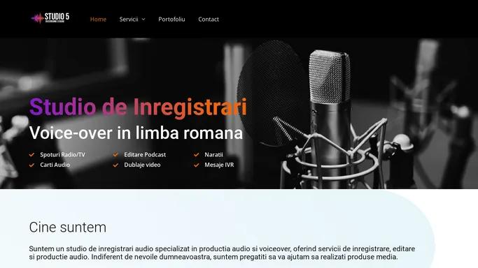 Studio inregistrari audio, Voice over in limba romana