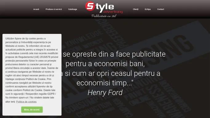 Style Advertising - Publicitate cu stil