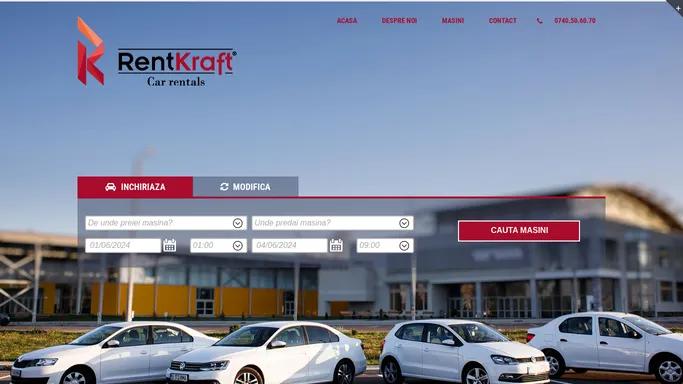 RentKraft Inchirieri auto Iasi - Masini NOI fara garantie