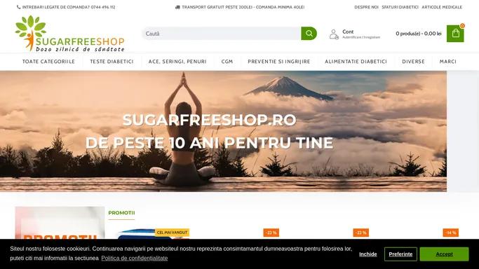 Sugar Free Shop - Suplimente alimentare pentru diabetici