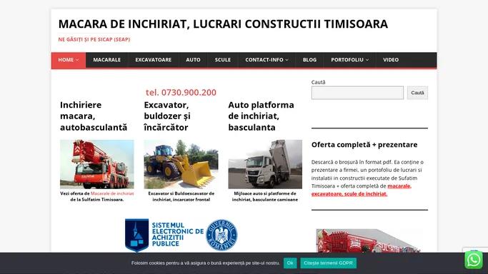 Macara de inchiriat, utilaje, instalatii in constructii Timisoara SICAP