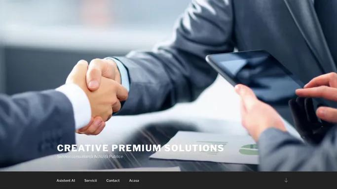 Creative Premium Solutions – Servicii consultanta Achizitii Publice