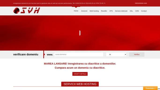 SVH Hosting | Gazduire web si inregistrare domenii