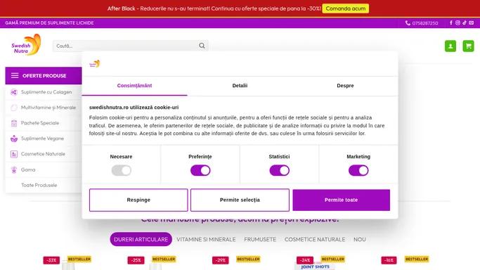 Swedish Nutra Romania - Suplimente Lichide fabricate in Suedia cu Continut 100% Natural
