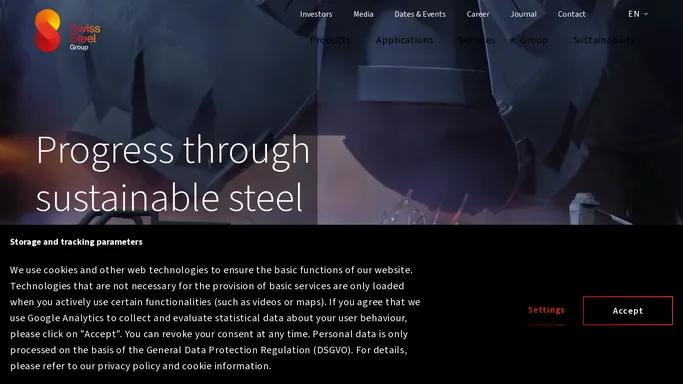 Swiss Steel Group | Progress through sustainable steel